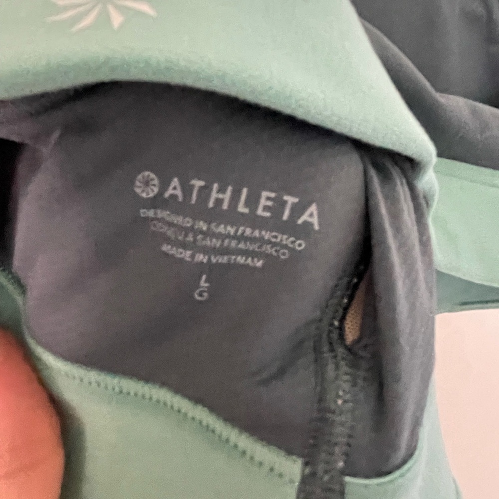 Athleta Green Criss-Cross Sports Bra - Picture 4 of 5